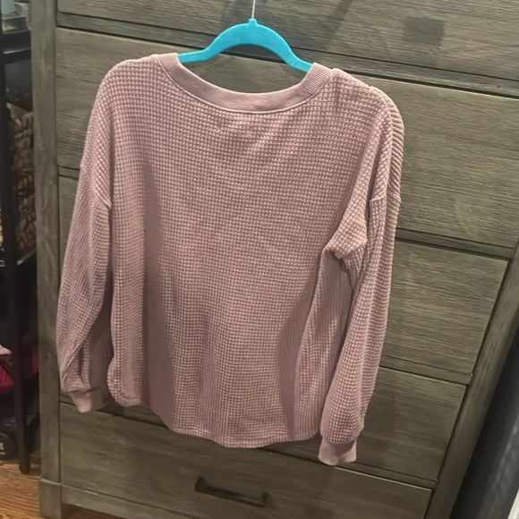 Madewell Brushed Waffle V-Neck Tee Size XXS (VERY oversized) - Picture 6 of 6